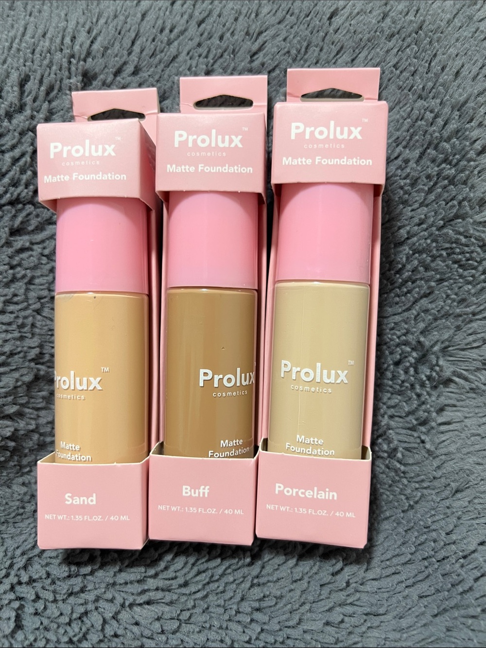 Prolux Matte Foundation — Porcelain, Sand & Buff